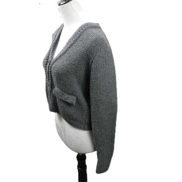 Frame Gray Button Front Soft Wool Cardigan Size Small - Picture 5 of 7